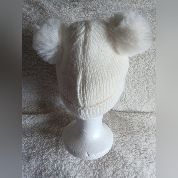 NEW Sanrio's PomPom Embroidered Hello Kitty Knit Beanie w/Fleece Lining - Picture 3 of 8